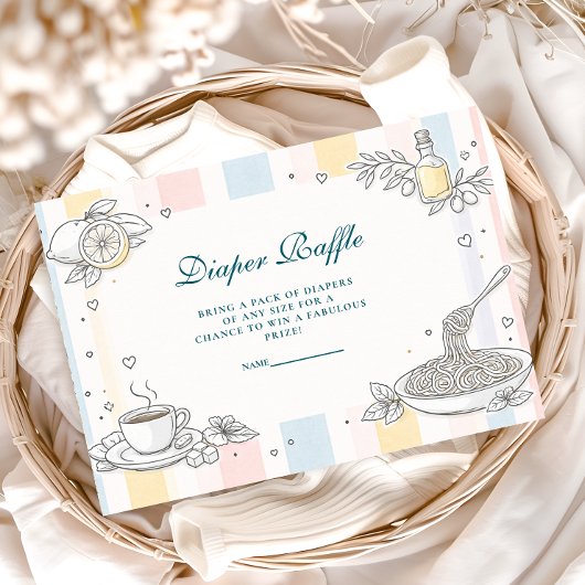 Carte D'accompagnement Italian Café Doodle Diapper Raffle