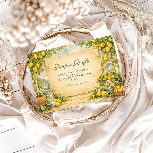 Carte D'accompagnement Italian Lemon Garden Diapper Raffle