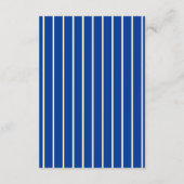 Carte D'accompagnement Italian Striped Blue & Yellow Wedding Details (Dos)