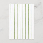 Carte D'accompagnement Italian Watercolor Rustic Wedding Reception (Dos)