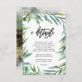 Carte D'accompagnement Italie Florence Informations mariages (Devant / Derrière)