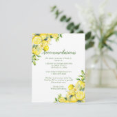 Carte D'accompagnement Italien Lemon Greenery Mariage Logement (Debout devant)