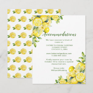 Carte D'accompagnement Italien Lemon Greenery Mariage Logement