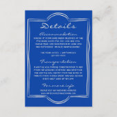 Carte D'accompagnement Italien Pinstripes écrits à la main Détails du Mar (Devant)