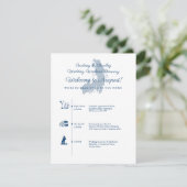 Carte D'accompagnement Itinéraire de jour de mariage à Newport RI (Debout devant)