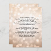 Carte D'accompagnement Itinéraire de mariage Lumières scintillantes en cu (Devant / Derrière)