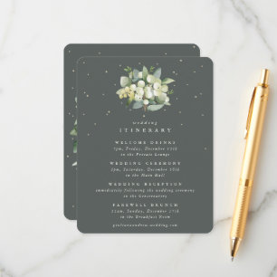 Carte D'accompagnement Itinéraire du bouquet de canneberge verte+Eucalypt
