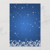 Carte D'accompagnement Itinéraire pour le mariage Hiver Étincelle Bleu (Dos)