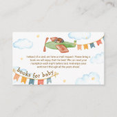 Carte D'accompagnement It's A Boy Bear Airplane Books For Baby Shower  (Devant)