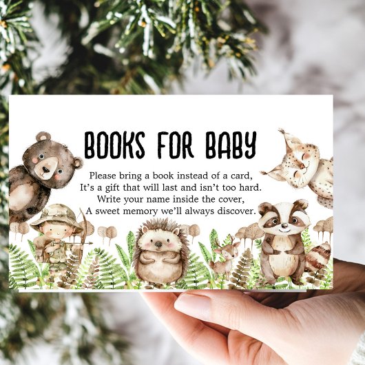Carte D'accompagnement its boy Rustic Woodland Baby Shower Invite