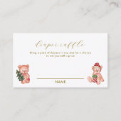 Carte D'accompagnement It's Cold Outside Bear Diaper Raffle Baby Shower  (Devant)