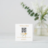 Carte D'accompagnement IVANA Elegant Mariage Fleur Jaune & Blanc (Debout devant)