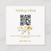 Carte D'accompagnement IVANA Elegant Mariage Fleur Jaune & Blanc (Devant)