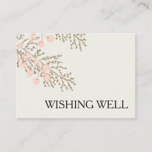 Carte D'accompagnement ivoire blush or floral souhait bien
