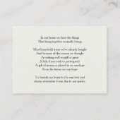 Carte D'accompagnement ivoire blush or floral souhait bien (Dos)