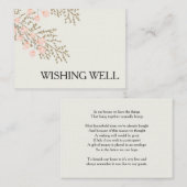 Carte D'accompagnement ivoire blush or floral souhait bien (Devant / Derrière)