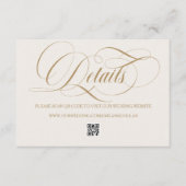Carte D'accompagnement Ivory Black Classic Simple Mariage (Devant)