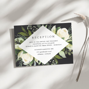 Carte D'accompagnement Ivory Bloom Watercolor Floral Wedding Réception