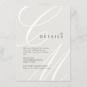 Carte D'accompagnement Ivory Classic Elegant calligraphie monogramme déta (Devant)