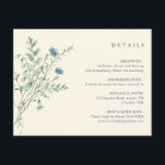 Carte D'accompagnement Ivory Elegant Fleur sauvage Détails du Mariage<br><div class="desc">Cette élégante carte de détails de mariage comporte des fleurs sauvages d'aquarelle peints à la main, disposés en bouquet, parfaits pour le printemps, l'été ou les mariages de automne. Pour une personnalisation plus avancée de cette conception, cliquez sur le BOUTON OUTIL DESIGN BLEU ci-dessus ! Des articles correspondants sont également...</div>