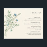 Carte D'accompagnement Ivory Elegant Fleur sauvage Détails du Mariage<br><div class="desc">Cette élégante carte de détails de mariage comporte des fleurs sauvages d'aquarelle peints à la main, disposés en bouquet, parfaits pour le printemps, l'été ou les mariages de automne. Pour une personnalisation plus avancée de cette conception, cliquez sur le BOUTON OUTIL DESIGN BLEU ci-dessus ! Des articles correspondants sont également...</div>