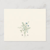 Carte D'accompagnement Ivory Elegant Fleur sauvage Détails du Mariage (Dos)