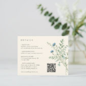 Carte D'accompagnement Ivory Elegant Fleur sauvage Détails du Mariage (Debout devant)