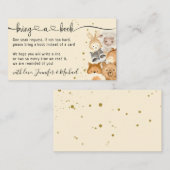 Carte D'accompagnement Ivory Forest Baby Animals Bring a Book (Devant / Derrière)