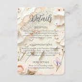 Carte D'accompagnement Ivory Lace Floral Romantic Spring Garden Wedding (Devant)