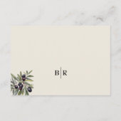 Carte D'accompagnement Ivory Olive Photo Wedding Details (Dos)