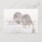 Carte D'accompagnement Ivory Photo Wedding Details (Devant)