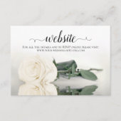 Carte D'accompagnement Ivory White Rose Elegant Wedding Website (Devant)