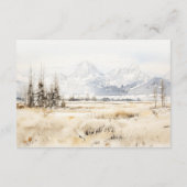 Carte D'accompagnement Jackson Hole Wyoming Landscape Wedding Reception (Dos)