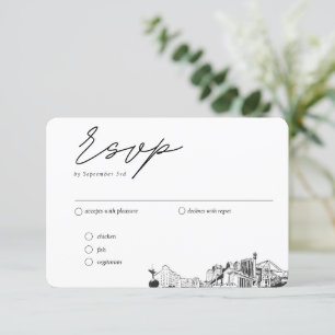 Carte D'accompagnement Jacksonville Mariage traditionnel RSVP Options de