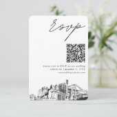 Carte D'accompagnement Jacksonville Wedding RSVP QR Code Petit (Debout devant)