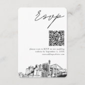 Carte D'accompagnement Jacksonville Wedding RSVP QR Code Petit (Devant)