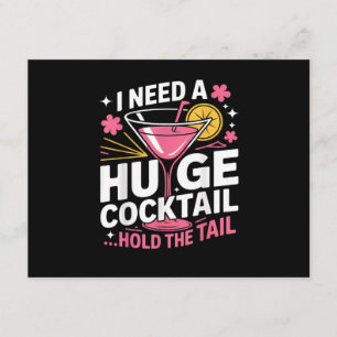 Carte D'accompagnement J'ai besoin d'un énorme cocktail drôle