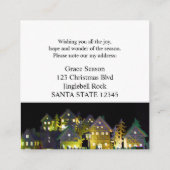 Carte D'accompagnement J'ai déménagé des maisons de Noël éclairées (Dos)