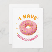 Carte D'accompagnement J'ai des hémorroïdes (Devant / Derrière)