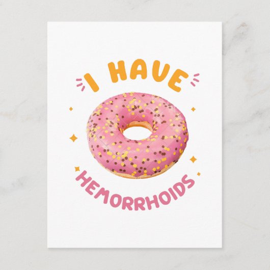 Carte D'accompagnement J'ai des hémorroïdes (Devant)