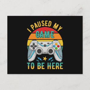 Carte D'accompagnement j'ai mis mon jeu en pause