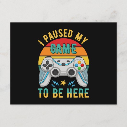 Carte D'accompagnement j'ai mis mon jeu en pause (Dos)