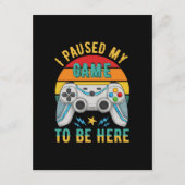 Carte D'accompagnement j'ai mis mon jeu en pause (Devant)