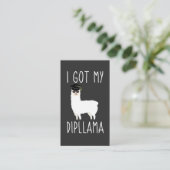 Carte D'accompagnement J'Ai Obtenu Mon Dipllama Graduation Llama Pun (Debout devant)