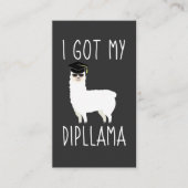 Carte D'accompagnement J'Ai Obtenu Mon Dipllama Graduation Llama Pun (Devant)