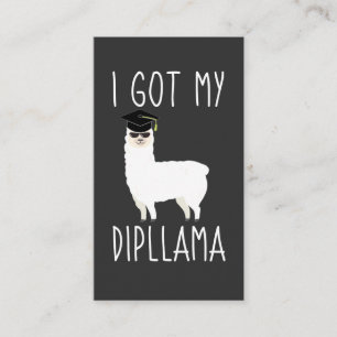 Carte D'accompagnement J'Ai Obtenu Mon Dipllama Graduation Llama Pun