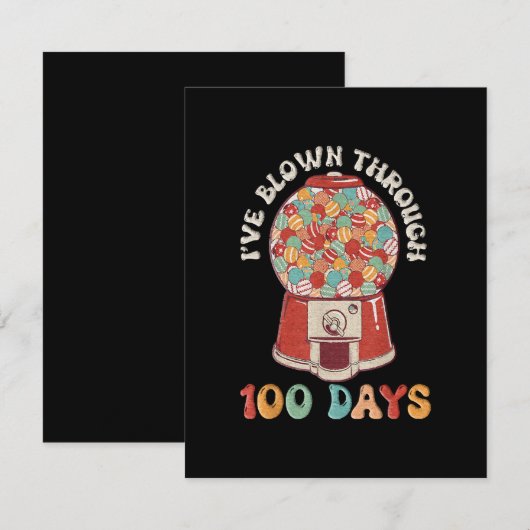 Carte D'accompagnement J'ai soufflé 100 jours (Devant / Derrière)