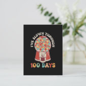Carte D'accompagnement J'ai soufflé 100 jours (Debout devant)