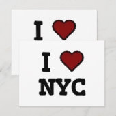 Carte D'accompagnement J'aime cœur NYC (Devant / Derrière)