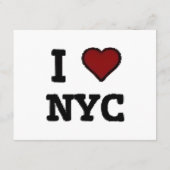 Carte D'accompagnement J'aime cœur NYC (Dos)